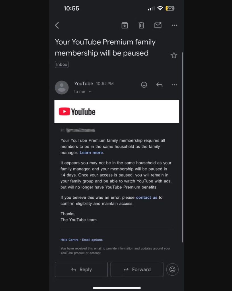 YouTube bắt đầu “càn quét” tài khoản chia sẻ Premium Family không hợp lệ- Ảnh 1.