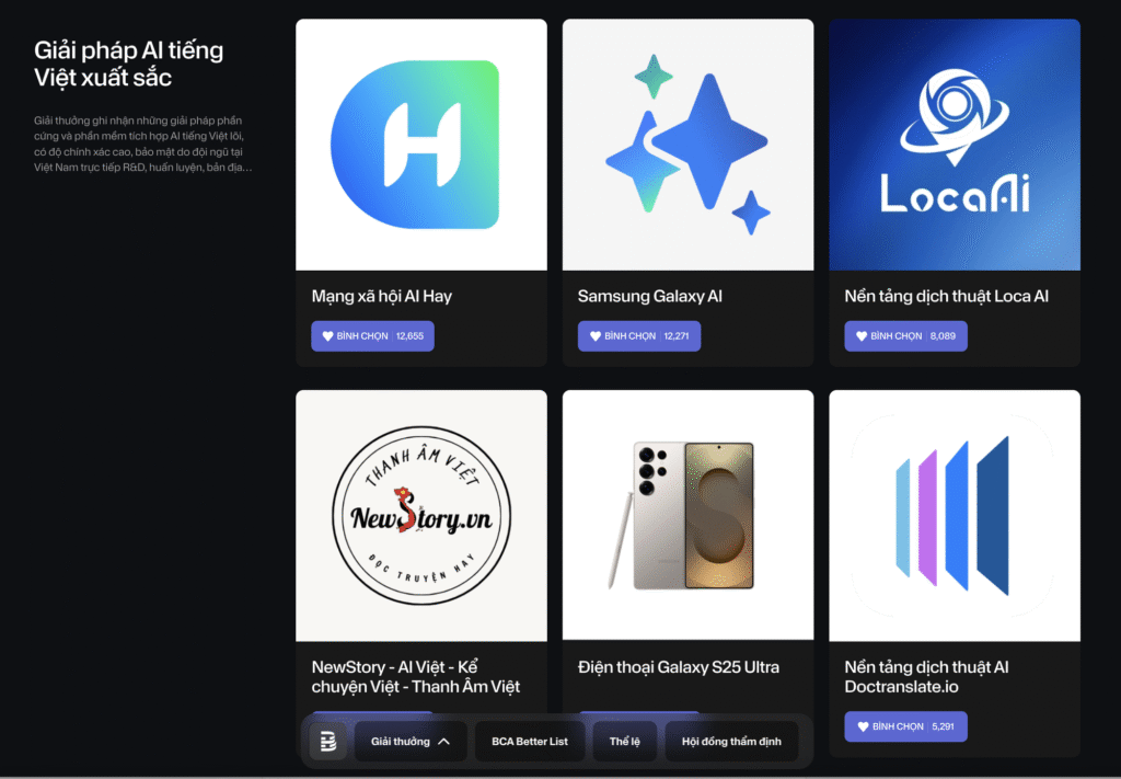 Nền tảng AI Tiếng Việt "trăm hoa đua nở" tại Better Choice Awards 2025- Ảnh 1.